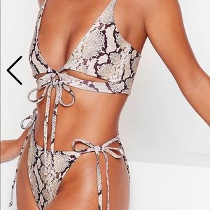 Nasty gal snake high leg bikini set
